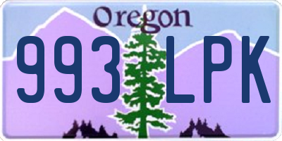 OR license plate 993LPK