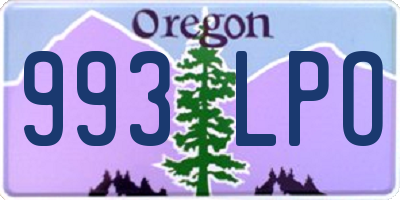 OR license plate 993LPO