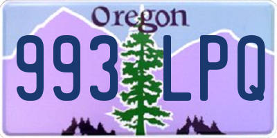 OR license plate 993LPQ