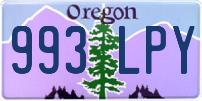 OR license plate 993LPY