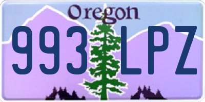 OR license plate 993LPZ