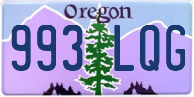OR license plate 993LQG
