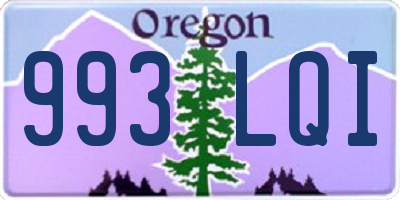 OR license plate 993LQI