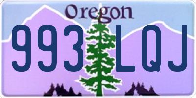 OR license plate 993LQJ