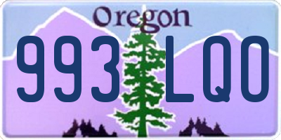 OR license plate 993LQO
