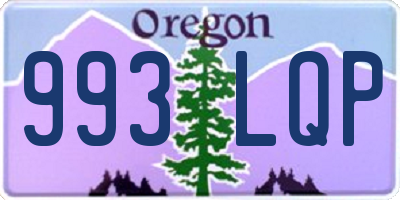 OR license plate 993LQP