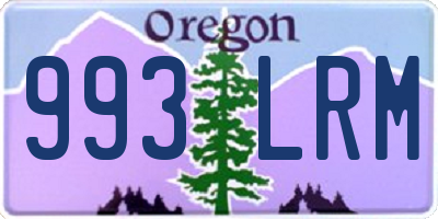OR license plate 993LRM