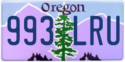 OR license plate 993LRU