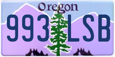 OR license plate 993LSB