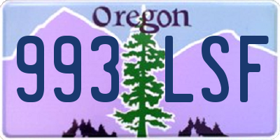 OR license plate 993LSF