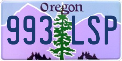 OR license plate 993LSP