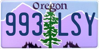 OR license plate 993LSY