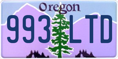 OR license plate 993LTD