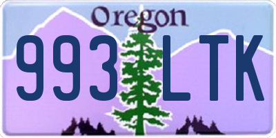 OR license plate 993LTK