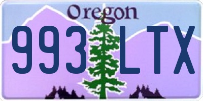 OR license plate 993LTX