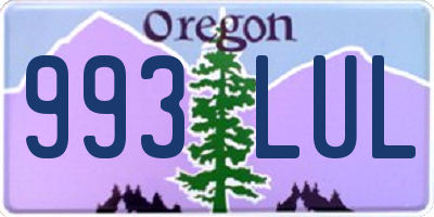 OR license plate 993LUL