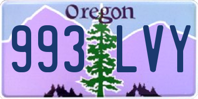 OR license plate 993LVY