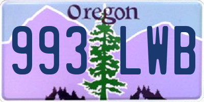 OR license plate 993LWB