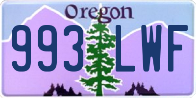 OR license plate 993LWF