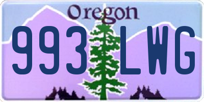 OR license plate 993LWG
