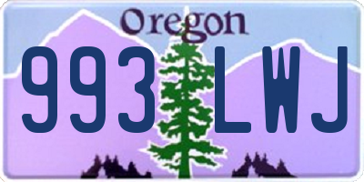 OR license plate 993LWJ