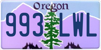 OR license plate 993LWL