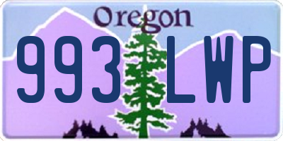 OR license plate 993LWP