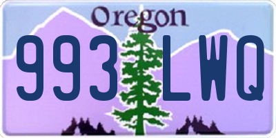 OR license plate 993LWQ