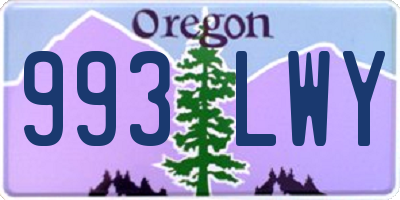 OR license plate 993LWY