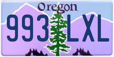 OR license plate 993LXL