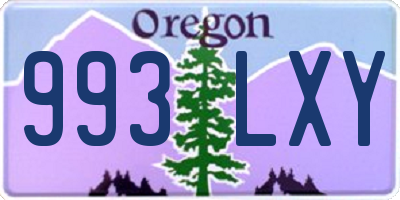 OR license plate 993LXY
