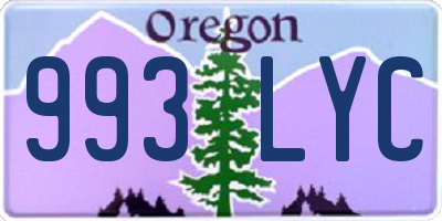OR license plate 993LYC