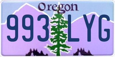 OR license plate 993LYG