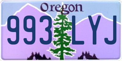 OR license plate 993LYJ