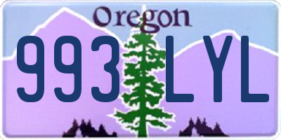 OR license plate 993LYL