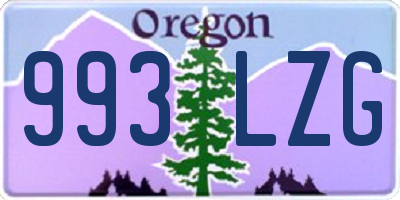 OR license plate 993LZG