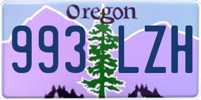 OR license plate 993LZH