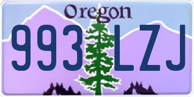 OR license plate 993LZJ