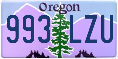 OR license plate 993LZU