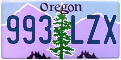 OR license plate 993LZX