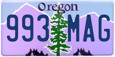 OR license plate 993MAG