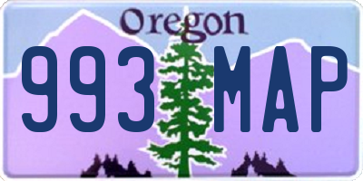 OR license plate 993MAP