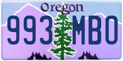 OR license plate 993MBO