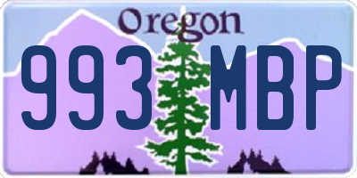 OR license plate 993MBP