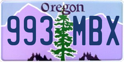 OR license plate 993MBX