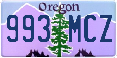 OR license plate 993MCZ