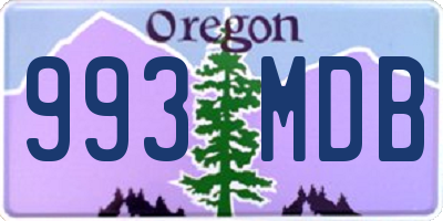 OR license plate 993MDB