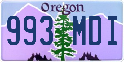 OR license plate 993MDI