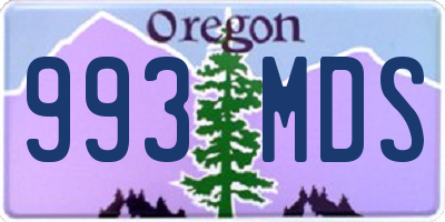 OR license plate 993MDS