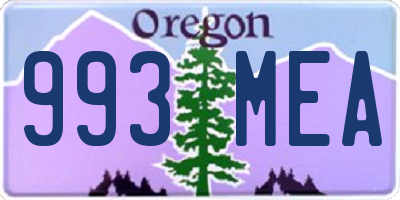 OR license plate 993MEA